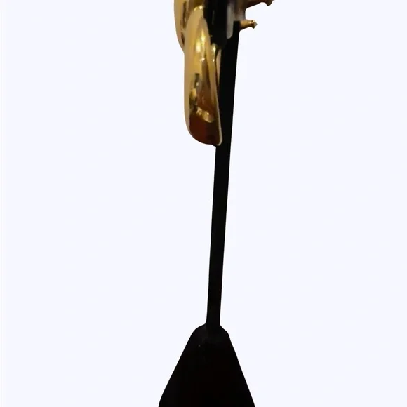 Vintage Monet Hoop Earrings , Gold Tone - Picture 3 of 3